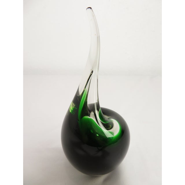 Vintage Signed 1958 Holmegaard Per Lutken Orchid Flamingo Vase ~ Mid Century Modern Studio Art Glass For Sale - Image 11 of 13