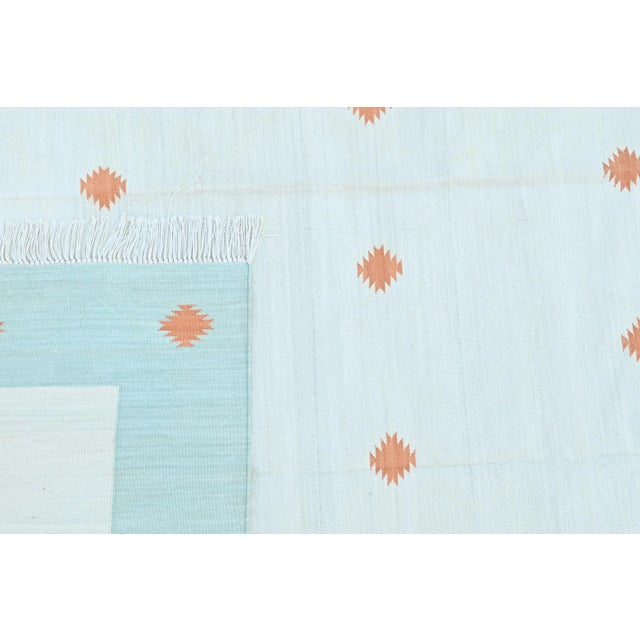 Casa Cosima Kolkata Rug, 8' x 10', Seaglass, Terra Cotta and White For Sale - Image 4 of 7