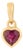 Victorian Heart-Cut Natural Ruby Bezel Set Solitaire Pendant in 14k Gold For Sale