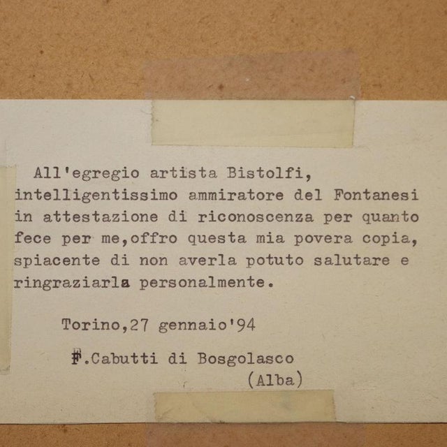 Cabutti, Alta Langhe Landscape Scene, Oil on Cardboard For Sale - Image 11 of 12