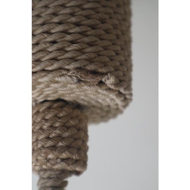 Mid-Century Modern Mid-Century Modern Pendant Lamp in Brown Fabric, Wood and Glass from Doria Leuchten, Germany, 1970s For Sale - Image 3 of 18