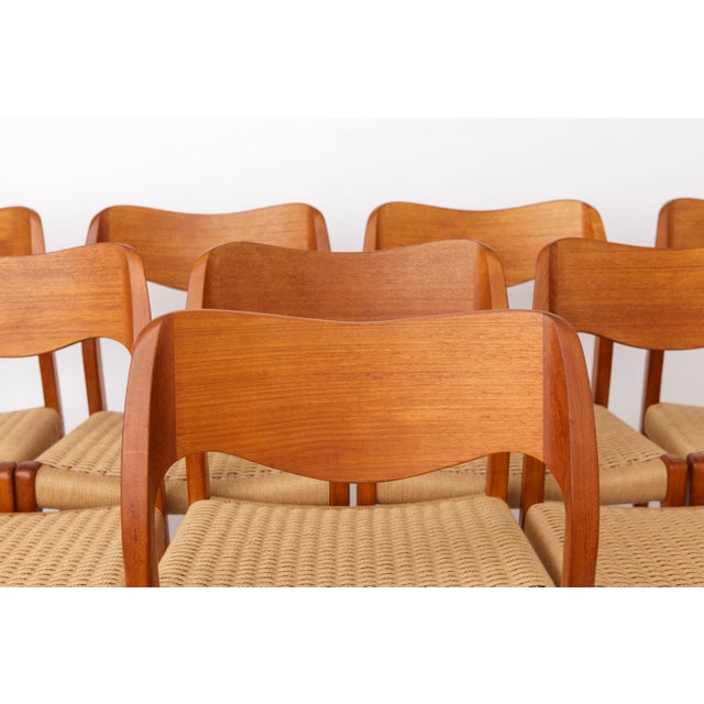 Set of 8 Niels Otto Møller Chairs — Model 71 in Teak Designed in 1951, Model 71 was one of Niels Otto Møller’s earliest...
