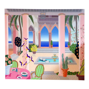 Thomas McKnight "Villa Flora"serigraph on Paper Hand Signed