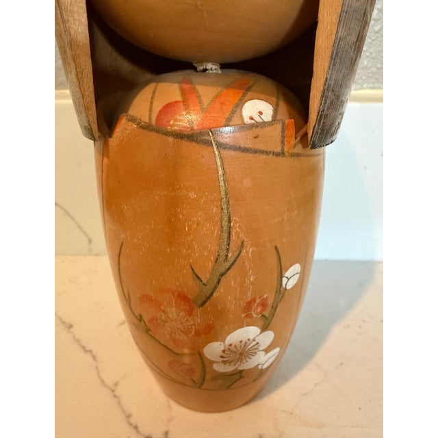 Printmaking Materials Vintage Kojo Tanaka Japanese Wooden Kokeshi Doll For Sale - Image 7 of 11