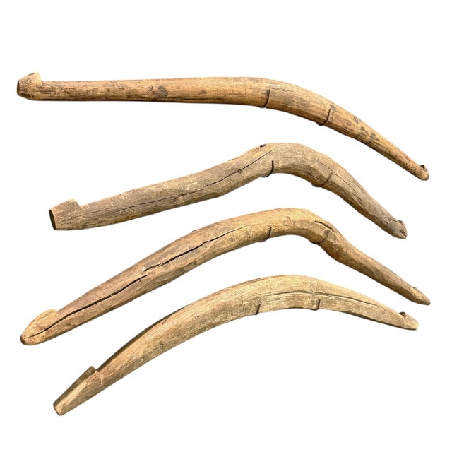 19th Century Collection of Eight 19th/Early 20th Century Hog Gambrels on Custom Wall Mounts For Sale - Image 5 of 14