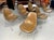 Black Stacking Shell Chairs with Brown Naugahyde Pads by Herman Miller for Eames, Set of 6 For Sale - Image 8 of 18