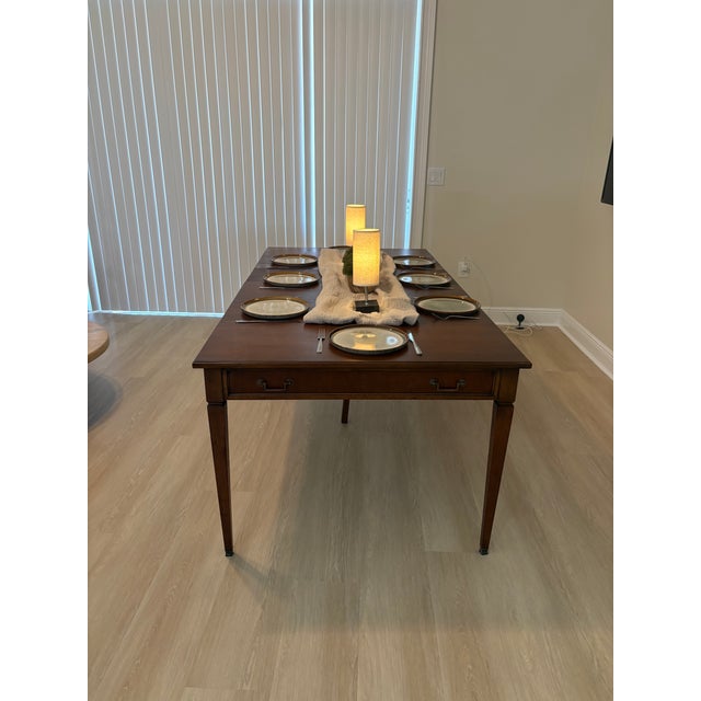 1950s Extensole Desk to Dining Wood Table Transformer Table for Small Space For Sale - Image 11 of 18