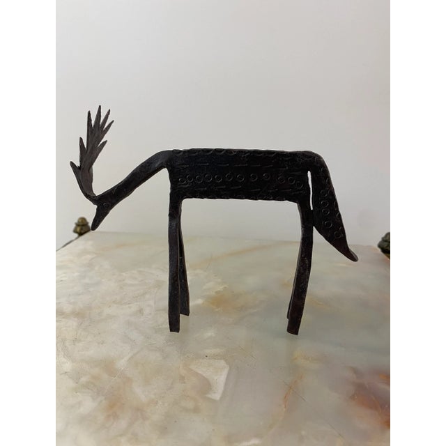 Vintage Late 20th Century Primitive Metal Elk For Sale - Image 4 of 8
