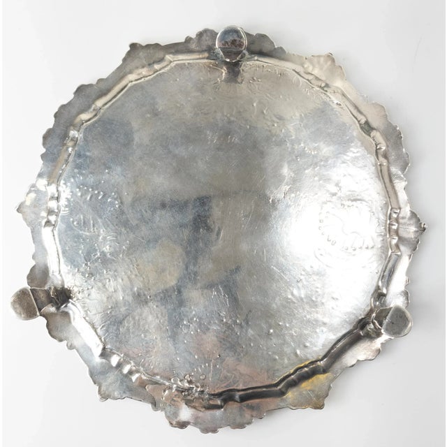 18th Century Irish Sterling Silver Dublin Hallmarked Salver For Sale - Image 9 of 12