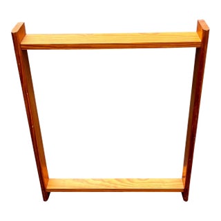 Wall Mirror with Deep Pine Frame in the style of Charlotte Perriand, 1960's For Sale
