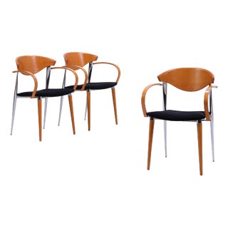 Vintage Spanish Chairs by Paco Capdell, 1980s Chair, Set of 3 For Sale