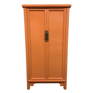 Mid-20th Century Light Pumpkin Asian Armoire For Sale