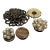 Eclectic Collection of Upcycled Vintage Jewelry Magnets, Set of Five For Sale