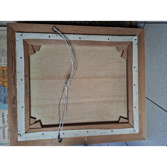 R. Van Meerbeeck, Portrait of a Woman, 1961, Oil on Canvas For Sale - Image 6 of 9