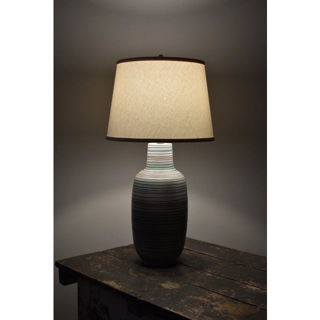 Lee Rosen Vintage Large-Scale Glazed Ceramic Bottle Lamp Attributed to Lee Rosen for Design Technics, Circa Mid-20th Century For Sale - Image 4 of 15