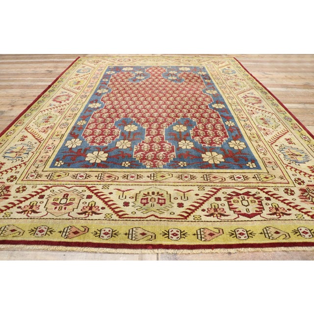 Textile Antique Turkish Oushak Rug - 09'05 X 12'11 For Sale - Image 7 of 8
