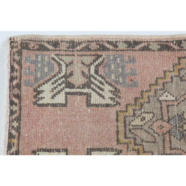 Mid 20th Century Minimal Vintage Turkish Door Mat Rug -1' 8'' X 3' 3'' For Sale - Image 5 of 11