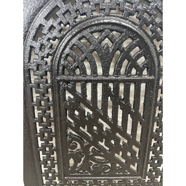 Black Late 19th Century French Quarter Cast Iron Fireplace Surround & Summer Cover 27" X 21" For Sale - Image 8 of 8