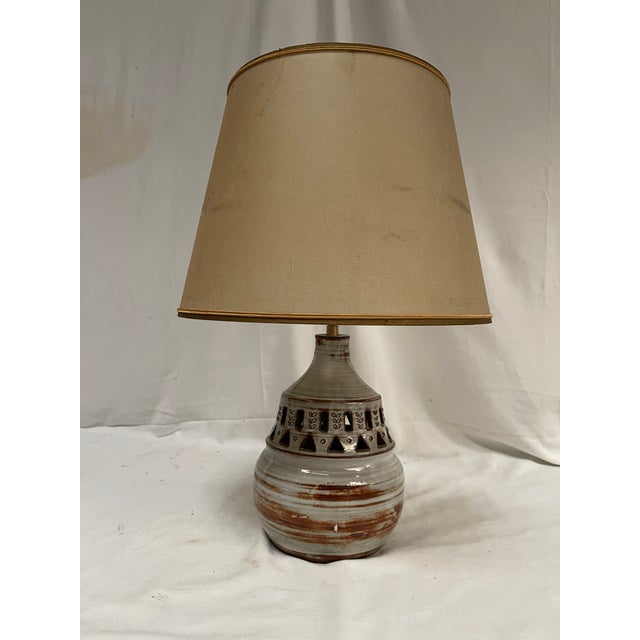 1970s Handcrafted Ceramic Lamp, Vallauris, 1970s For Sale - Image 5 of 7