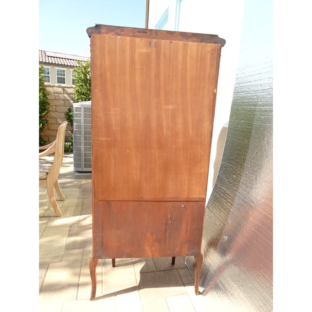 Vintage French Louis XV Vitrine Brass Curio Display Cabinet Made in Spain #2 For Sale - Image 16 of 16