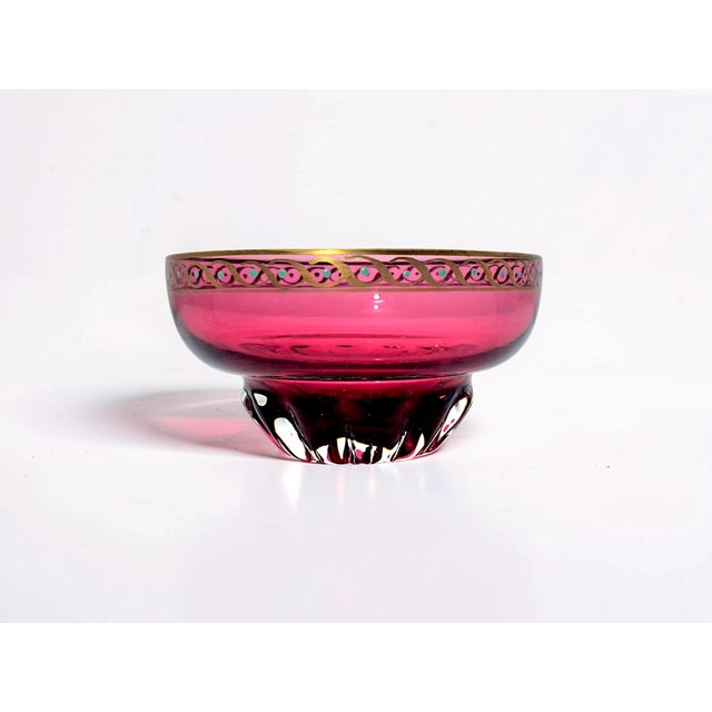 Mid-Century Modern Cranberry Red Murano Glass Bowls attributed to Seguso, 1960s, Set of 6 For Sale - Image 3 of 10
