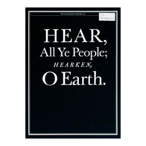 2014 Pentagram Papers Book #44 - Hear, All Ye People: Hearken, O Earth’