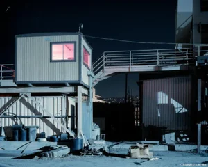 Contemporary Night Photograph "Pink Room" by John Vias
