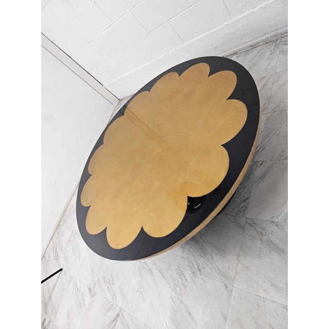 Beautiful table attributed to James Mont for the Kittinger manufacturing company, circa 1960 Made out of wood with gold...