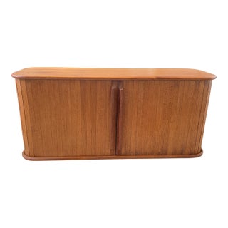 1970s Tambour Door Mini-Credenza Box by Teak-Tech For Sale