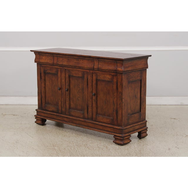 English English Hand Crafted Distressed Oak Sideboard Cabinet For Sale - Image 3 of 16