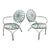Francois Carre Petite Sunburst Chairs-Set of 2. Circa 1930's For Sale
