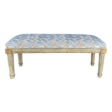 Dennis & Leen for Formations Furniture Neoclassical Cut Velvet Bench For Sale