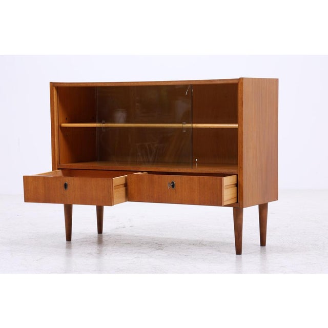 Vintage Chest of Drawers with Glass Sliding Doors, 1960s For Sale - Image 6 of 13