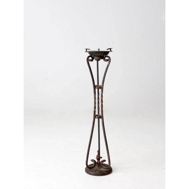 Antique Cast Iron Standing Ashtray For Sale - Image 9 of 13