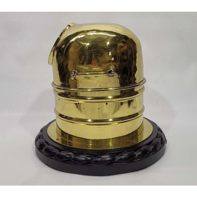 Wood Brass Yacht Binnacle Compass For Sale - Image 7 of 10