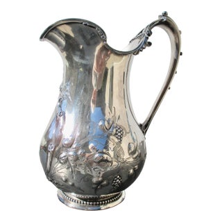 Mid 19th Century Coin Silver 250 Pitcher Gorham Circa 1866 For Sale