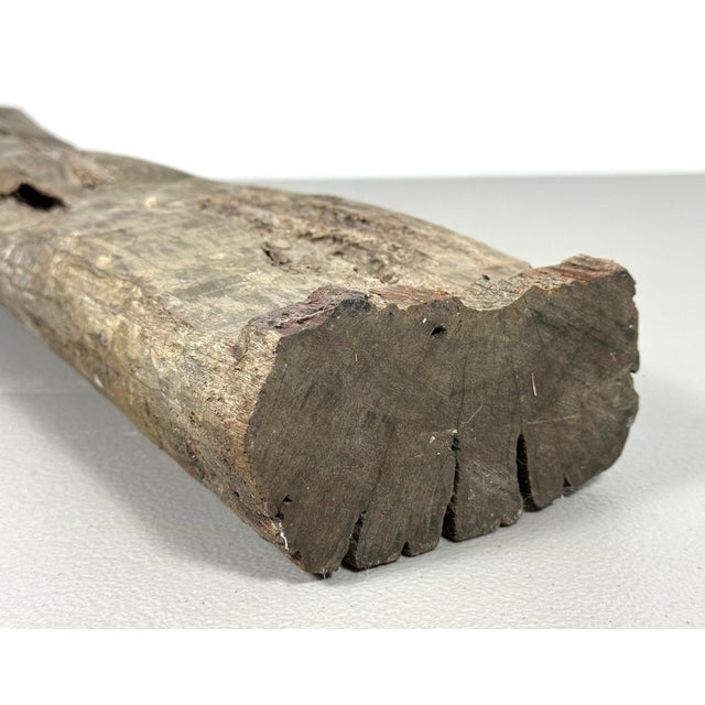 Antique 28-Inch Dayak Bornean Ironwood Hampatong Guardian Figure - Documented Collection Marks - Southeast Asian Tribal Art For Sale - Image 15 of 17