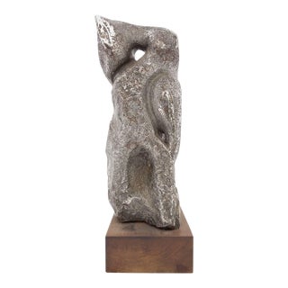 Alfred Van Loen, Grand Kabuki Stainless Steel Abstract Brutalist Sculpture For Sale