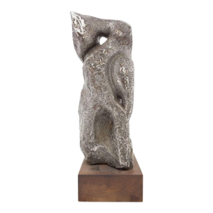 Alfred Van Loen, Grand Kabuki Stainless Steel Abstract Brutalist Sculpture