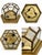 An elegant vintage hexagonal ceiling lantern crafted from warm brass and beveled glass. Its timeless design making it a...