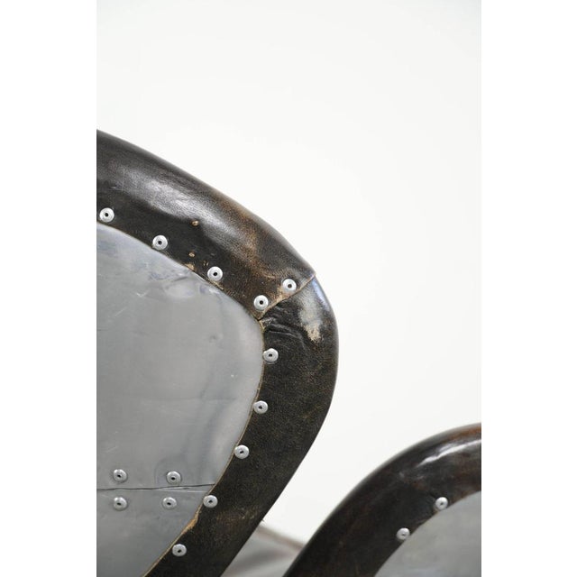 Vintage Aviator Desk Chair in Cowhide Leather and Aluminium from Timothy Oulton For Sale - Image 16 of 17