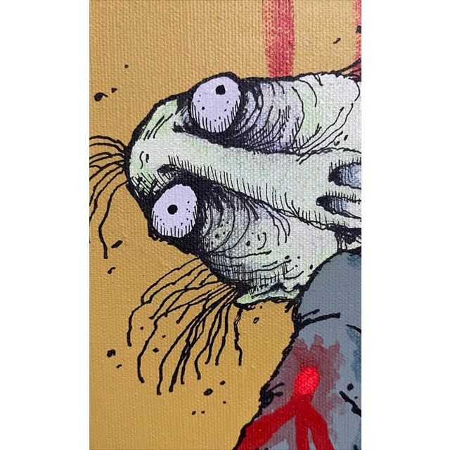 Pop Art r.p. Overmyer, Large Pop Art Cartoon Acrylic Painting by Syndicated Cartoonist r.p. Overmyer For Sale - Image 3 of 12