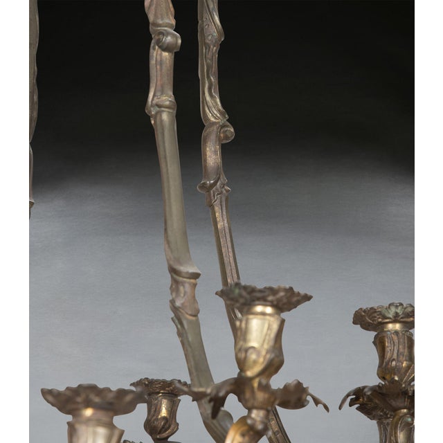 Bronze 16-Light Chandelier, 1880 For Sale - Image 4 of 8