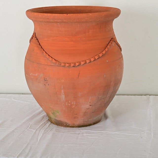 French Vintage Large Terracotta Planter For Sale - Image 11 of 12