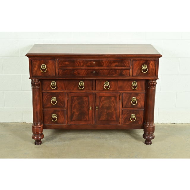 A gorgeous American Empire or Victorian style master dresser or chest of drawers In the manner of Ralph Lauren By Henredon...