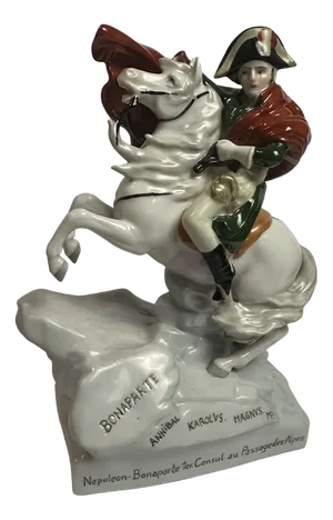 Porcelain Napoleon in the Alps Figure from Vitre Alsbach, Saxony