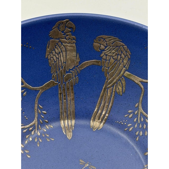 Emilia Castillo Cobalt Blue & Pure Silver Parrot Bowl, Taxco Mexico 1980s For Sale - Image 10 of 18