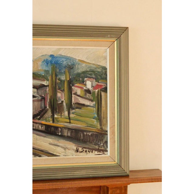 Nils Severin, Huts, 1950s, Oil on Canvas, Framed For Sale - Image 4 of 11