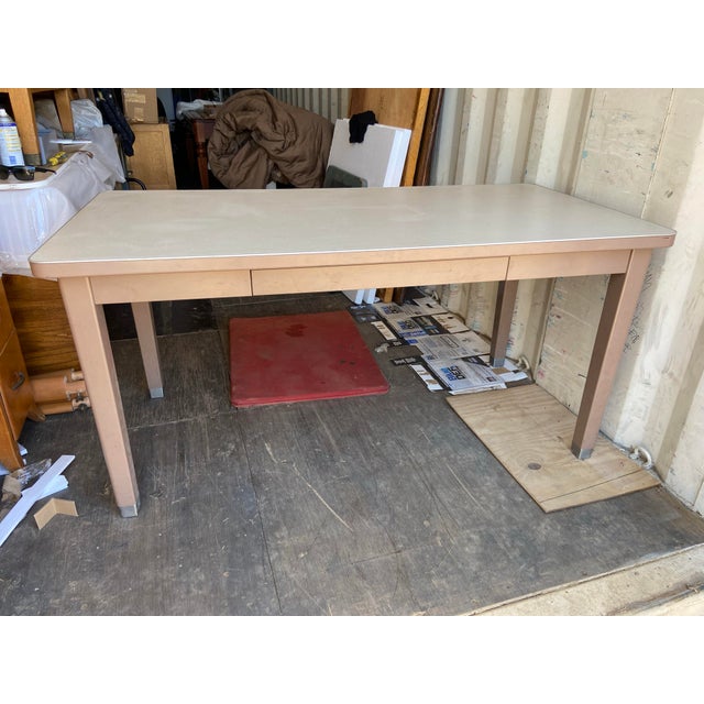 1970s Vintage Mid Century Modern Metal Tanker Desk For Sale - Image 12 of 12