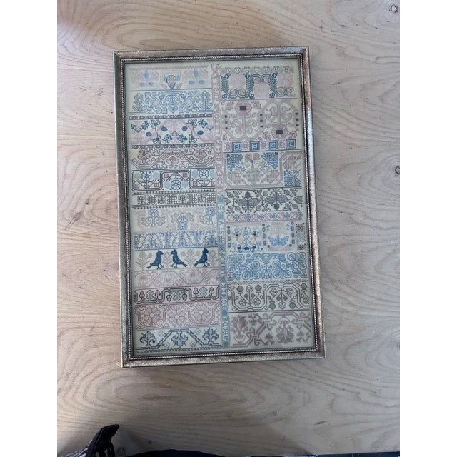 Textile Needlepoint Sampler For Sale - Image 7 of 12